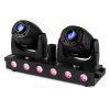 Barre double lyre Spot Fuze Twin 75W + LEDs RGBW. DMX, gobos, 8 couleurs, programmes auto et audio. Idéale DJ et événements.