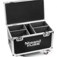 Flight case lyres Fuze conçu pour transporter 4 lyres série Fuze. Protection renforcée avec mousse intérieure et fermetures papillon.