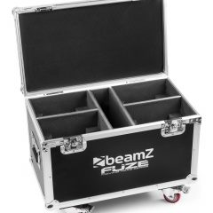 Flight case Fuze conçu pour transporter 4 lyres Fuze2812, 712 ou 1910. Protection renforcée avec mousse intérieure et fermetures papillon.