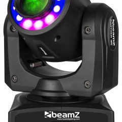 Lyre LED COB 35W Panther 35 avec anneau LED RGB, gobos et DMX. Idéale pour DJ, clubs et installations lumière puissantes et compactes.