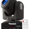 Lyre Spot LED 12W Panther 25 avec gobos, roue de couleurs et DMX. Projecteur compact idéal pour DJ, bars et petites scènes.