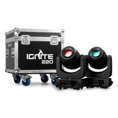 La Lyre LED Spot 220W IGNITE220 est une solution professionnelle livrée en set de 2 dans un flight-case robuste, idéale pour les clubs, scènes et événements. Dès la mise en service, cette lyre offre une puissance lumineuse impressionnante grâce à sa LED blanche haute intensité de 220W. Ainsi, vous obtenez des projections nettes et dynamiques adaptées aux environnements exigeants. Grâce à son zoom linéaire motorisé de 12° à 24°, la Lyre LED Spot 220W permet d’ajuster précisément l’angle du faisceau. De plus, son focus électrique de 2,5 m à 30 m garantit une netteté optimale des gobos et figures lumineuses. Avec une illuminance atteignant 130.115 lux à 1 m, elle assure un rendu puissant et précis. Cette lyre dispose de 7 gobos statiques et 6 gobos rotatifs interchangeables, ainsi que d’une roue de 7 couleurs + ouvert. Ensuite, le prisme rotatif à 3 facettes crée des effets aériens spectaculaires. Le dimmer électronique 0-100 % et le stroboscope 1-25 Hz renforcent la créativité des effets lumineux. Compatible DMX (13, 15 ou 17 canaux), elle fonctionne également en mode autonome, maître/esclave ou gestion audio avec 9 programmes intégrés. Par conséquent, elle s’adapte facilement à toutes les configurations techniques. Son écran LCD facilite les réglages, tandis que la connectique XLR 3/5 pins et Powercon assure une installation fiable. Avec un mouvement PAN 540° et TILT 270°, la Lyre LED Spot 220W garantit un positionnement rapide et précis. De plus, son refroidissement thermo-contrôlé assure une performance stable. Avantages clés : LED blanche 220W ultra lumineuse Zoom motorisé 12°–24° Gobos rotatifs interchangeables Prisme 3 facettes DMX, Auto, Audio et Master/Slave Set professionnel livré en flight-case La Lyre LED Spot 220W IGNITE220 combine puissance, précision et polyvalence. Ainsi, elle constitue un choix idéal pour les professionnels recherchant performance et fiabilité dans un format prêt pour la tournée.