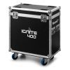 Flight case Ignite400 conçu pour transporter 2 lyres BeamZ en toute sécurité. Protection renforcée avec mousse intérieure et fermetures papillon.