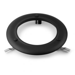 Fixation plafond lyre NOVA NOVARING-BK noire. Anneau de montage pour installation faux-plafond. Compact, léger et sécurisé.